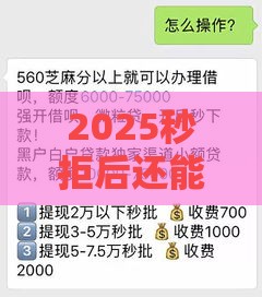 2025秒拒后还能下款的口子有哪些？这些方法真实有效