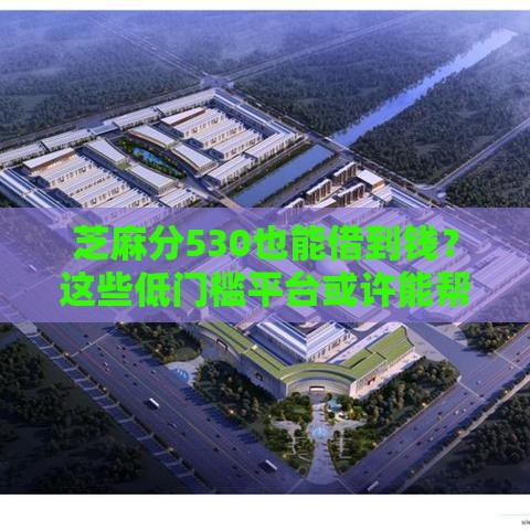 芝麻分530也能借到钱？这些低门槛平台或许能帮你应急！