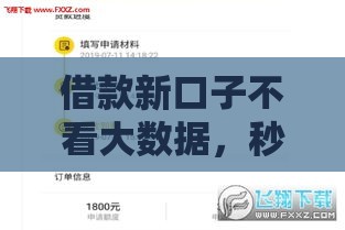 借款新口子不看大数据，秒批到账攻略