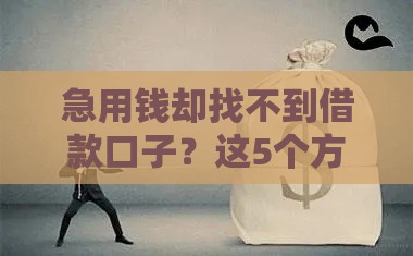 急用钱却找不到借款口子？这5个方法助你快速解决资金难题！