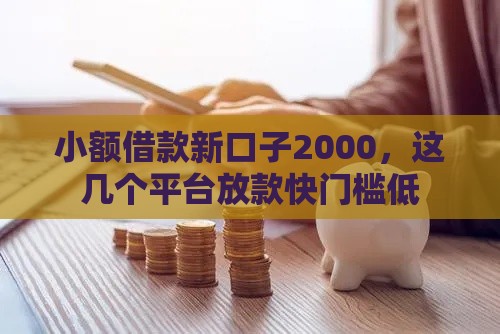 小额借款新口子2000,这几个平台放款快门槛低 小额借款新口子2000,这几个平台放款快门槛低
