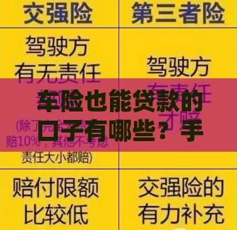 车险也能贷款的口子有哪些？手把手教你选