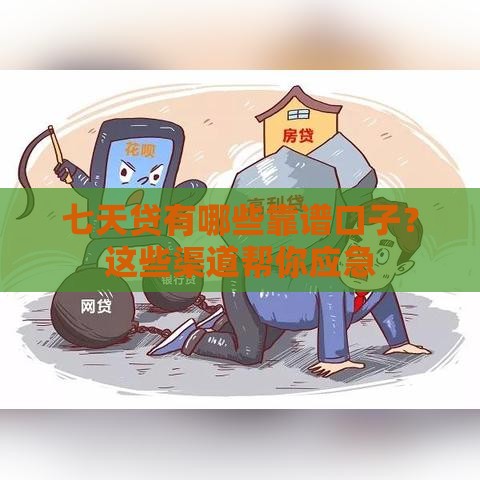 七天贷有哪些靠谱口子？这些渠道帮你应急