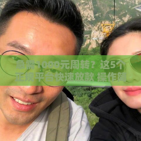急需1000元周转？这5个正规平台快速放款 操作简单又安心！