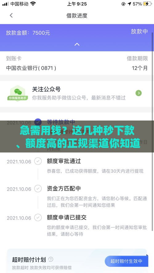 急需用钱？这几种秒下款、额度高的正规渠道你知道吗？