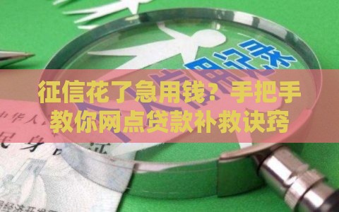征信花了急用钱？手把手教你网点贷款补救诀窍