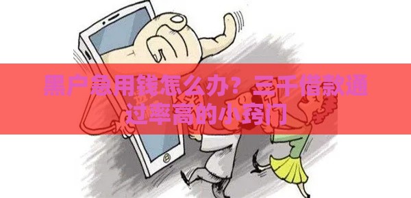 黑户急用钱怎么办？三千借款通过率高的小窍门