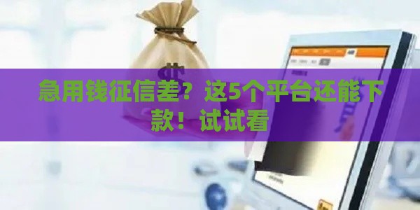 急用钱征信差？这5个平台还能下款！试试看