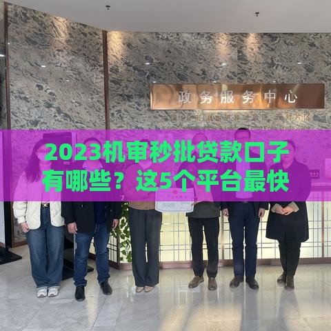 2023机审秒批贷款口子有哪些？这5个平台最快10分钟到账！