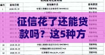 征信花了还能贷款吗？这5种方法或许能帮到你！