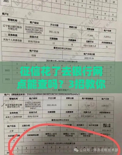 征信花了去银行网点能查吗？3招教你补救信用记录！