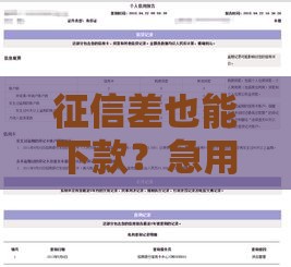 征信差也能下款？急用2000元借款渠道盘点