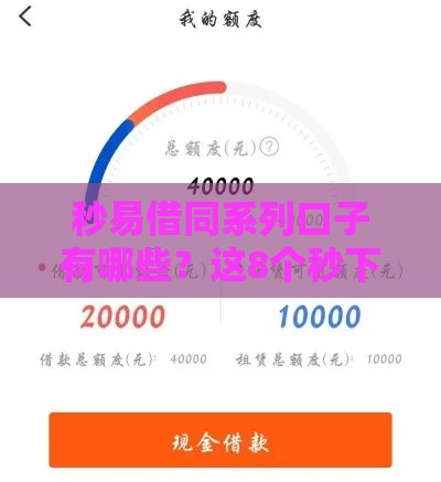 秒易借同系列口子有哪些？这8个秒下款平台真实测评！