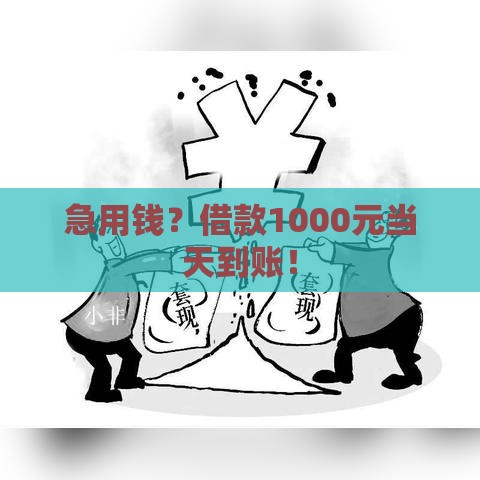 急用钱？借款1000元当天到账！