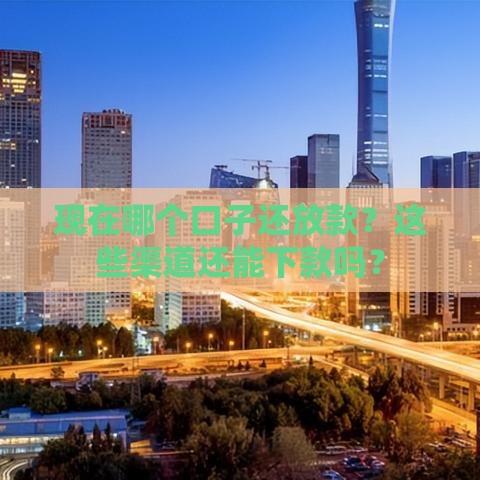 现在哪个口子还放款？这些渠道还能下款吗？