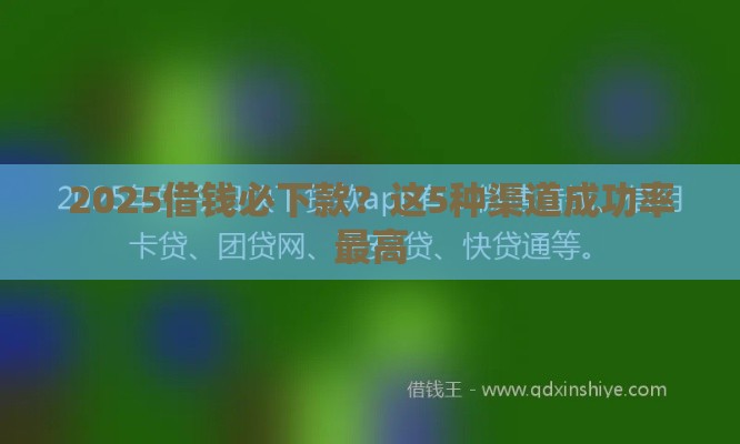 2025借钱必下款？这5种渠道成功率最高
