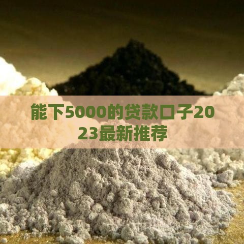 能下5000的贷款口子2023最新推荐