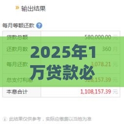 2025年1万贷款必看！无视一切也能包下款的真相揭秘