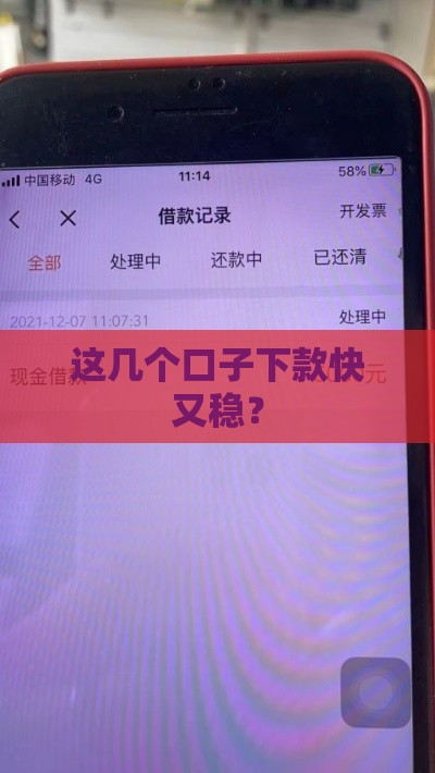 这几个口子下款快又稳？