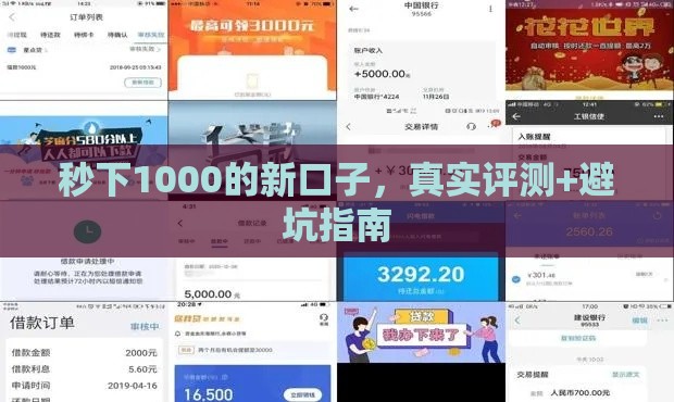 秒下1000的新口子，真实评测+避坑指南