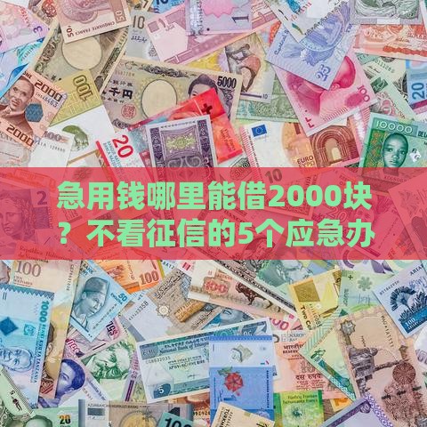 急用钱哪里能借2000块？不看征信的5个应急办法！