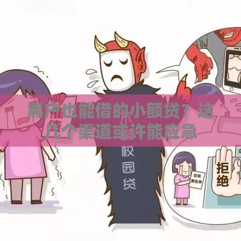 黑户也能借的小额贷？这几个渠道或许能应急