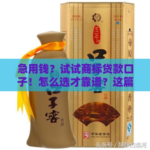 急用钱？试试商标贷款口子！怎么选才靠谱？这篇攻略告诉你答案