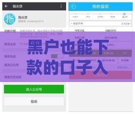 黑户也能下款的口子入口在这里，实测有效！