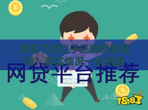黑花了的口子还能借到钱吗？真实情况一次说透
