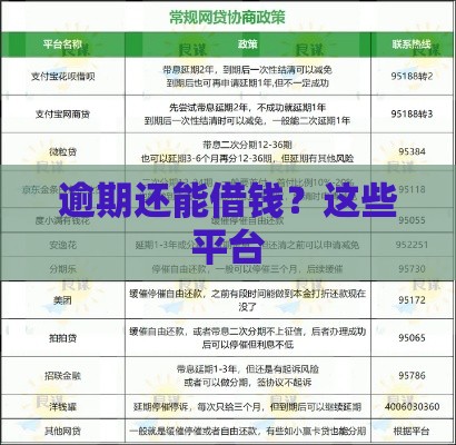 逾期还能借钱？这些平台