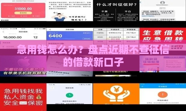 急用钱怎么办？盘点近期不查征信的借款新口子