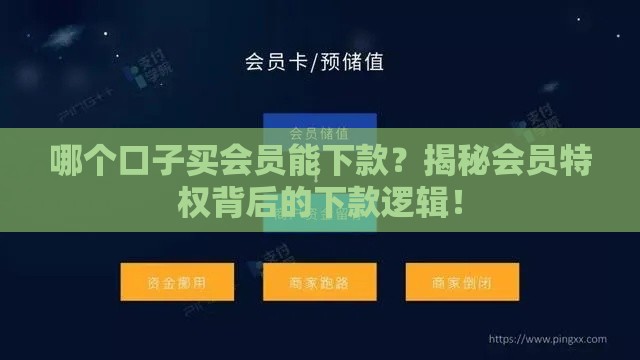 哪个口子买会员能下款？揭秘会员特权背后的下款逻辑！