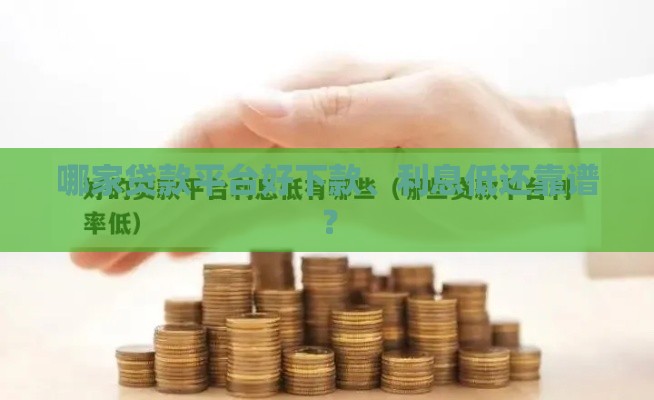 哪家贷款平台好下款、利息低还靠谱？