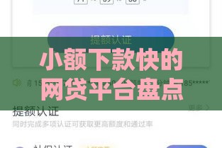 小额下款快的网贷平台盘点