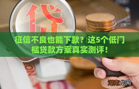 征信不良也能下款？这5个低门槛贷款方案真实测评！