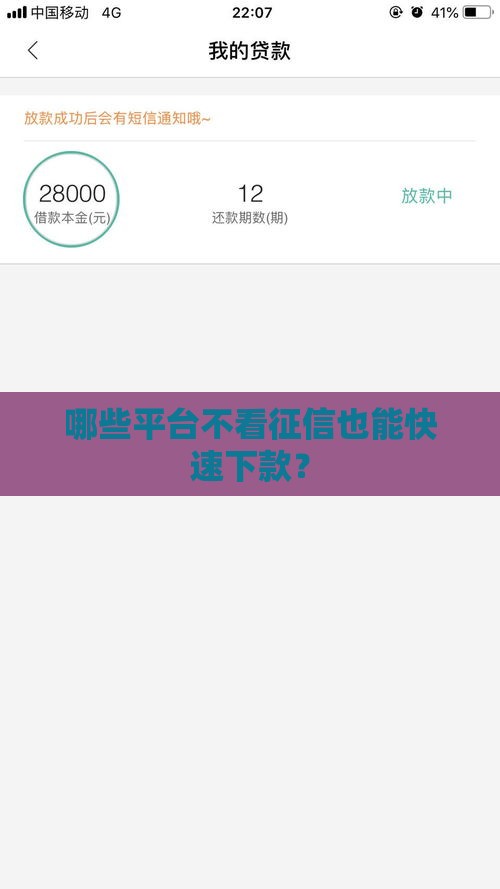 哪些平台不看征信也能快速下款？