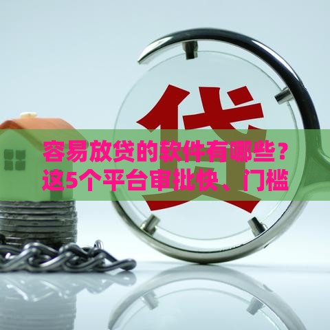 容易放贷的软件有哪些？这5个平台审批快、门槛低！