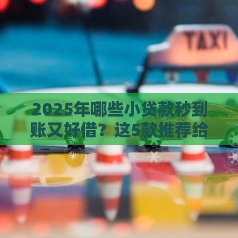 2025年哪些小贷款秒到账又好借？这5款推荐给你试试！