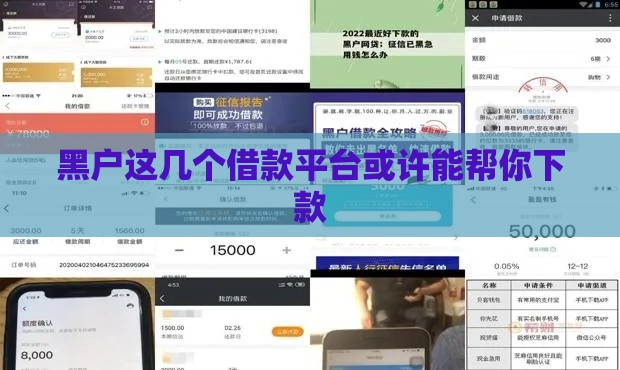 黑户这几个借款平台或许能帮你下款