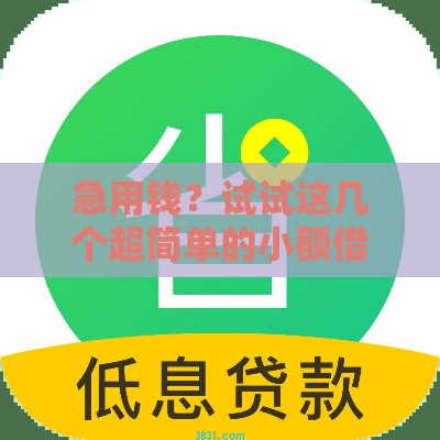 急用钱？试试这几个超简单的小额借款平台！