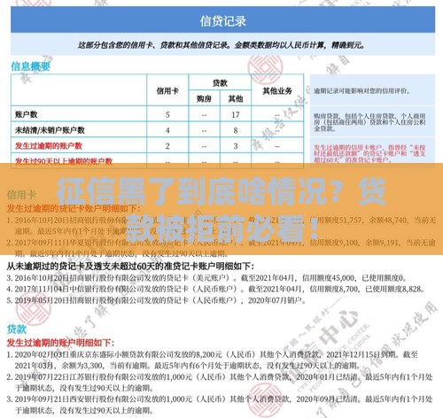 征信黑了到底啥情况？贷款被拒前必看！