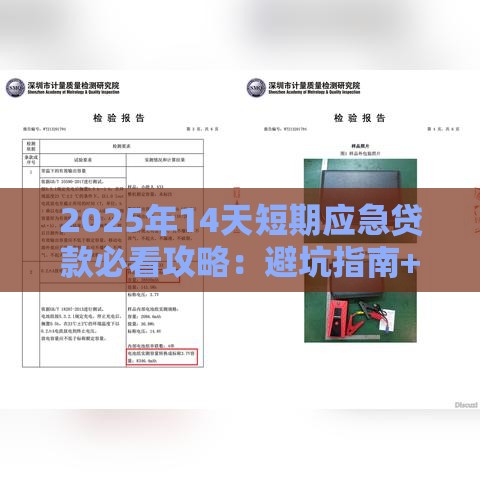 2025年14天短期应急贷款必看攻略：避坑指南+正规渠道解析