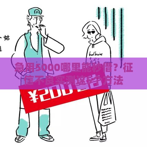 急用5000哪里能秒借？征信不良实测这5个方法
