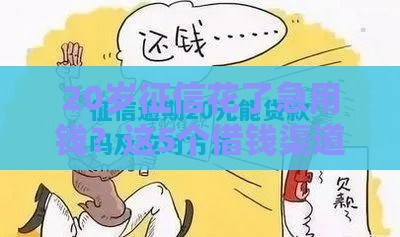 20岁征信花了急用钱？这5个借钱渠道亲测有效！