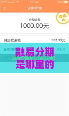 融易分期是哪里的口子？查完资质才发现这么正规！