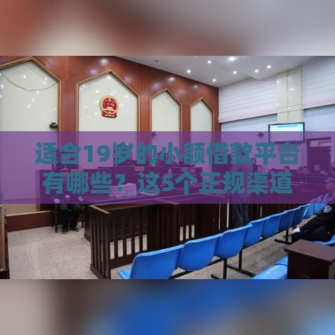 适合19岁的小额借款平台有哪些？这5个正规渠道轻松应急！