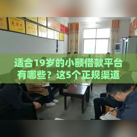 适合19岁的小额借款平台有哪些？这5个正规渠道轻松应急！
