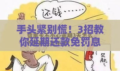 手头紧别慌！3招教你延期还款免罚息攻略