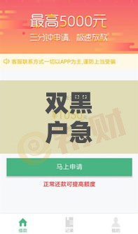 双黑户急用钱？实测这几个口子征信花也能下款！老哥必看攻略