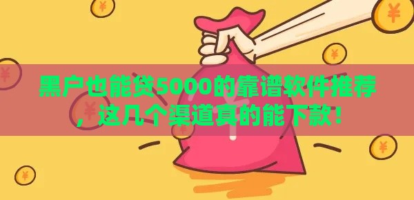 黑户也能贷5000的靠谱软件推荐，这几个渠道真的能下款！